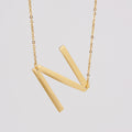 Jewelry wholesale 18K Gold Stainless Steel 26 Alphabet Pendant Necklace