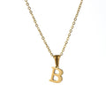 Jewelry wholesale 18K Gold Stainless Steel Mini Alphabet Pendant Necklace