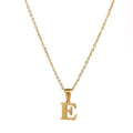 Jewelry wholesale 18K Gold Stainless Steel Mini Alphabet Pendant Necklace