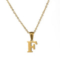 Jewelry wholesale 18K Gold Stainless Steel Mini Alphabet Pendant Necklace