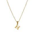 Jewelry wholesale 18K Gold Stainless Steel Mini Alphabet Pendant Necklace