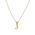 Jewelry wholesale 18K Gold Stainless Steel Mini Alphabet Pendant Necklace