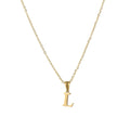 Jewelry wholesale 18K Gold Stainless Steel Mini Alphabet Pendant Necklace