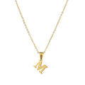Jewelry wholesale 18K Gold Stainless Steel Mini Alphabet Pendant Necklace
