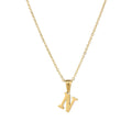 Jewelry wholesale 18K Gold Stainless Steel Mini Alphabet Pendant Necklace