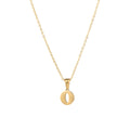 Jewelry wholesale 18K Gold Stainless Steel Mini Alphabet Pendant Necklace