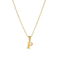 Jewelry wholesale 18K Gold Stainless Steel Mini Alphabet Pendant Necklace