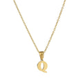 Jewelry wholesale 18K Gold Stainless Steel Mini Alphabet Pendant Necklace