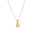 Jewelry wholesale 18K Gold Stainless Steel Mini Alphabet Pendant Necklace