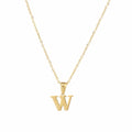 Jewelry wholesale 18K Gold Stainless Steel Mini Alphabet Pendant Necklace