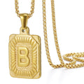 Jewelry wholesale 18K Stainless Steel HIPHOP Letter Pendant Necklace