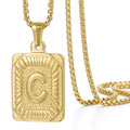 Jewelry wholesale 18K Stainless Steel HIPHOP Letter Pendant Necklace