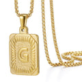Jewelry wholesale 18K Stainless Steel HIPHOP Letter Pendant Necklace