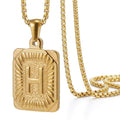 Jewelry wholesale 18K Stainless Steel HIPHOP Letter Pendant Necklace