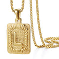 Jewelry wholesale 18K Stainless Steel HIPHOP Letter Pendant Necklace