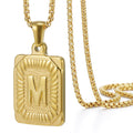 Jewelry wholesale 18K Stainless Steel HIPHOP Letter Pendant Necklace