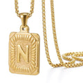 Jewelry wholesale 18K Stainless Steel HIPHOP Letter Pendant Necklace