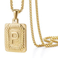 Jewelry wholesale 18K Stainless Steel HIPHOP Letter Pendant Necklace