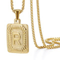 Jewelry wholesale 18K Stainless Steel HIPHOP Letter Pendant Necklace