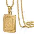 Jewelry wholesale 18K Stainless Steel HIPHOP Letter Pendant Necklace