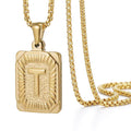 Jewelry wholesale 18K Stainless Steel HIPHOP Letter Pendant Necklace