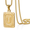 Jewelry wholesale 18K Stainless Steel HIPHOP Letter Pendant Necklace