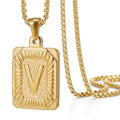 Jewelry wholesale 18K Stainless Steel HIPHOP Letter Pendant Necklace