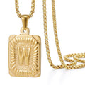 Jewelry wholesale 18K Stainless Steel HIPHOP Letter Pendant Necklace