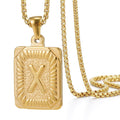 Jewelry wholesale 18K Stainless Steel HIPHOP Letter Pendant Necklace