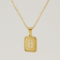 Jewelry wholesale 26 Alphabet Hollow Pendant Stainless Steel Necklace