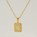 Jewelry wholesale 26 Alphabet Hollow Pendant Stainless Steel Necklace