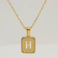 Jewelry wholesale 26 Alphabet Hollow Pendant Stainless Steel Necklace