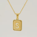 Jewelry wholesale 26 Alphabet Hollow Pendant Stainless Steel Necklace