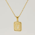 Jewelry wholesale 26 Alphabet Hollow Pendant Stainless Steel Necklace