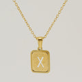 Jewelry wholesale 26 Alphabet Hollow Pendant Stainless Steel Necklace