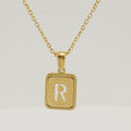 Jewelry wholesale 26 Alphabet Hollow Pendant Stainless Steel Necklace