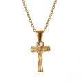 Jewelry wholesale Bamboo 18K 26 Alphabet Pendant Stainless Steel Necklace