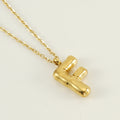 Jewelry wholesale Chubby Gold Alphabet Stainless Steel Necklace