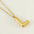 Jewelry wholesale Chubby Gold Alphabet Stainless Steel Necklace