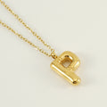 Jewelry wholesale Chubby Gold Alphabet Stainless Steel Necklace