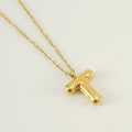 Jewelry wholesale Chubby Gold Alphabet Stainless Steel Necklace