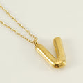 Jewelry wholesale Chubby Gold Alphabet Stainless Steel Necklace