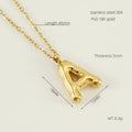 Jewelry wholesale Chubby Gold Alphabet Stainless Steel Necklace