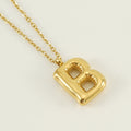 Jewelry wholesale Chubby Gold Alphabet Stainless Steel Necklace