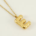 Jewelry wholesale Chubby Gold Alphabet Stainless Steel Necklace