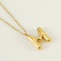 Jewelry wholesale Chubby Gold Alphabet Stainless Steel Necklace