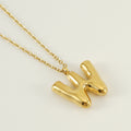 Jewelry wholesale Chubby Gold Alphabet Stainless Steel Necklace