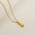 Jewelry wholesale Chubby Vapor Bubble 26 Alphabet Pendant Stainless Steel Necklace