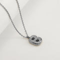 Jewelry wholesale Chubby Vapor Bubble 26 Alphabet Pendant Stainless Steel Necklace