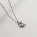 Jewelry wholesale Chubby Vapor Bubble 26 Alphabet Pendant Stainless Steel Necklace